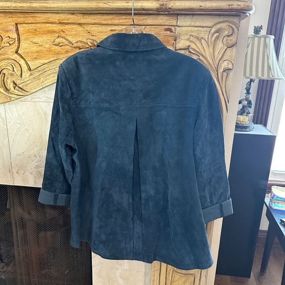 Coldwater creek Large Suede Button Up Shirt - Picture 2 of 6